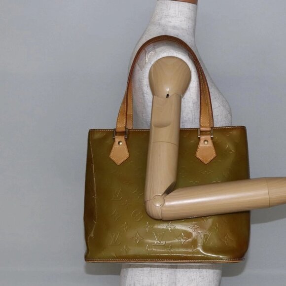 LOUIS VUITTON Monogram Vernis Houston Hand Bag Baby Blue M91005 LV Auth 144586 - Picture 15 of 16